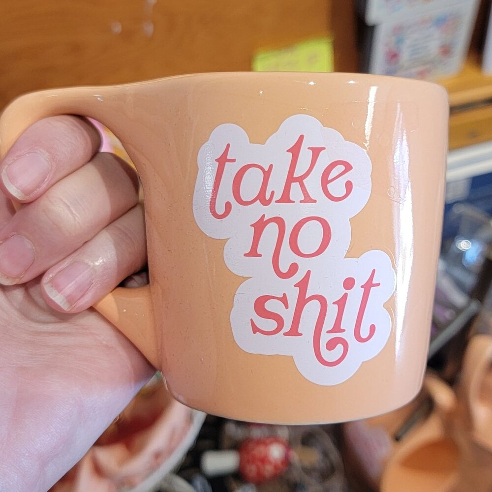 Talking Out Of Turn Coffee Mug Orange NWT